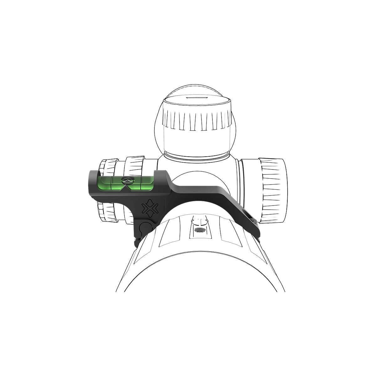 Poziomica z odchyleniem 30 mm do lunety celowniczej