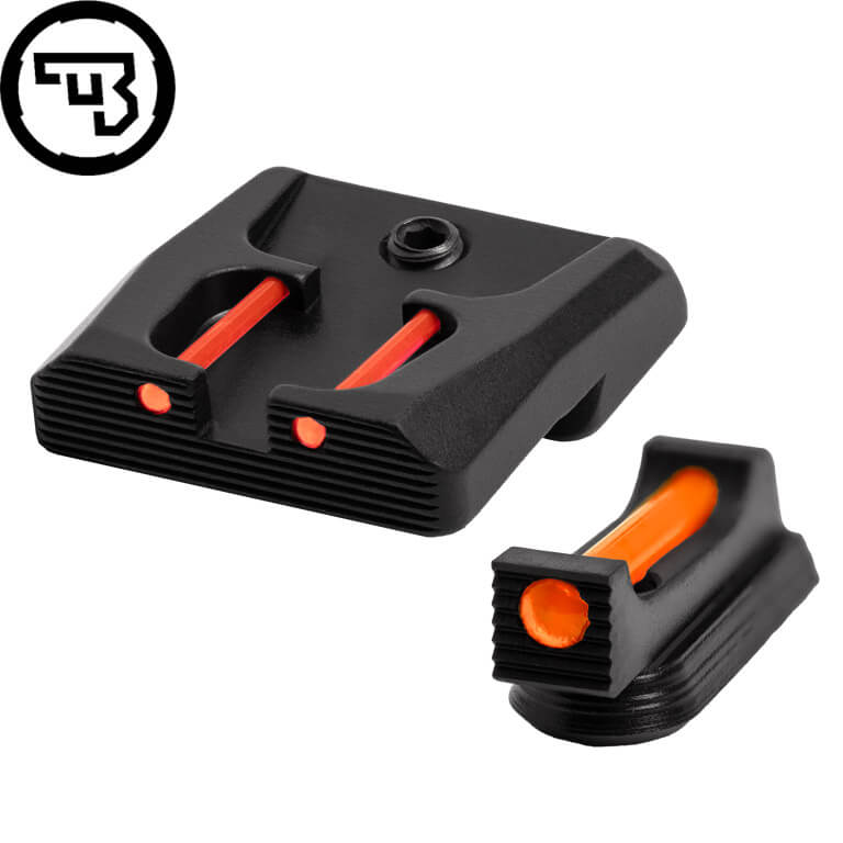 CZ P-07, CZ P-09 zestaw stałych przyrządów celowniczych z światłowodem | typ B