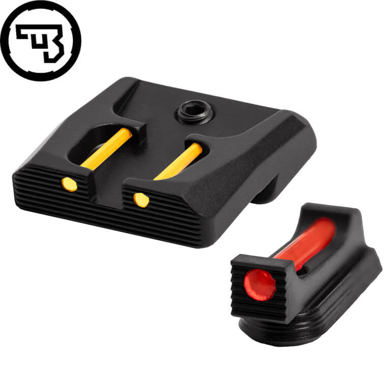 CZ P-07, CZ P-09 zestaw stałych przyrządów celowniczych z światłowodem | typ B