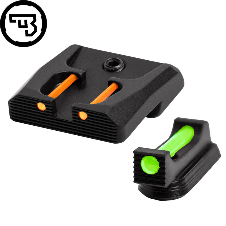 CZ P-07, CZ P-09 zestaw stałych przyrządów celowniczych z światłowodem | typ B