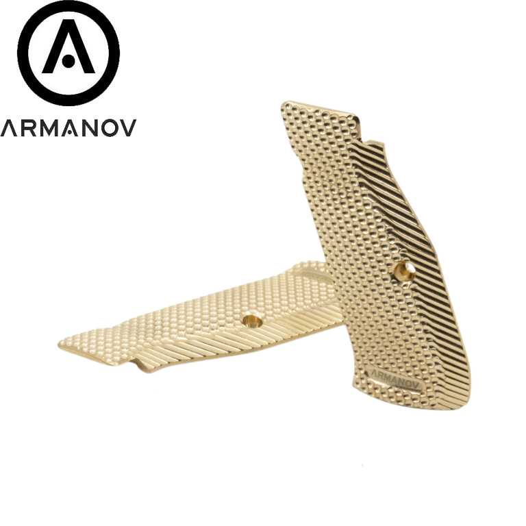 CZ 75B & SP-01, CZ TS 2, CZ Shadow 2 mosiężne ergonomiczne okładziny chwytu Armanov