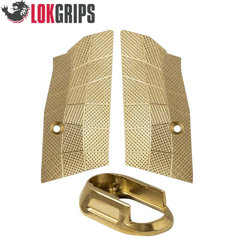 CZ Shadow 2 Compact mosiężny zestaw Gridlok - lejek magazynka & okładziny chwytu