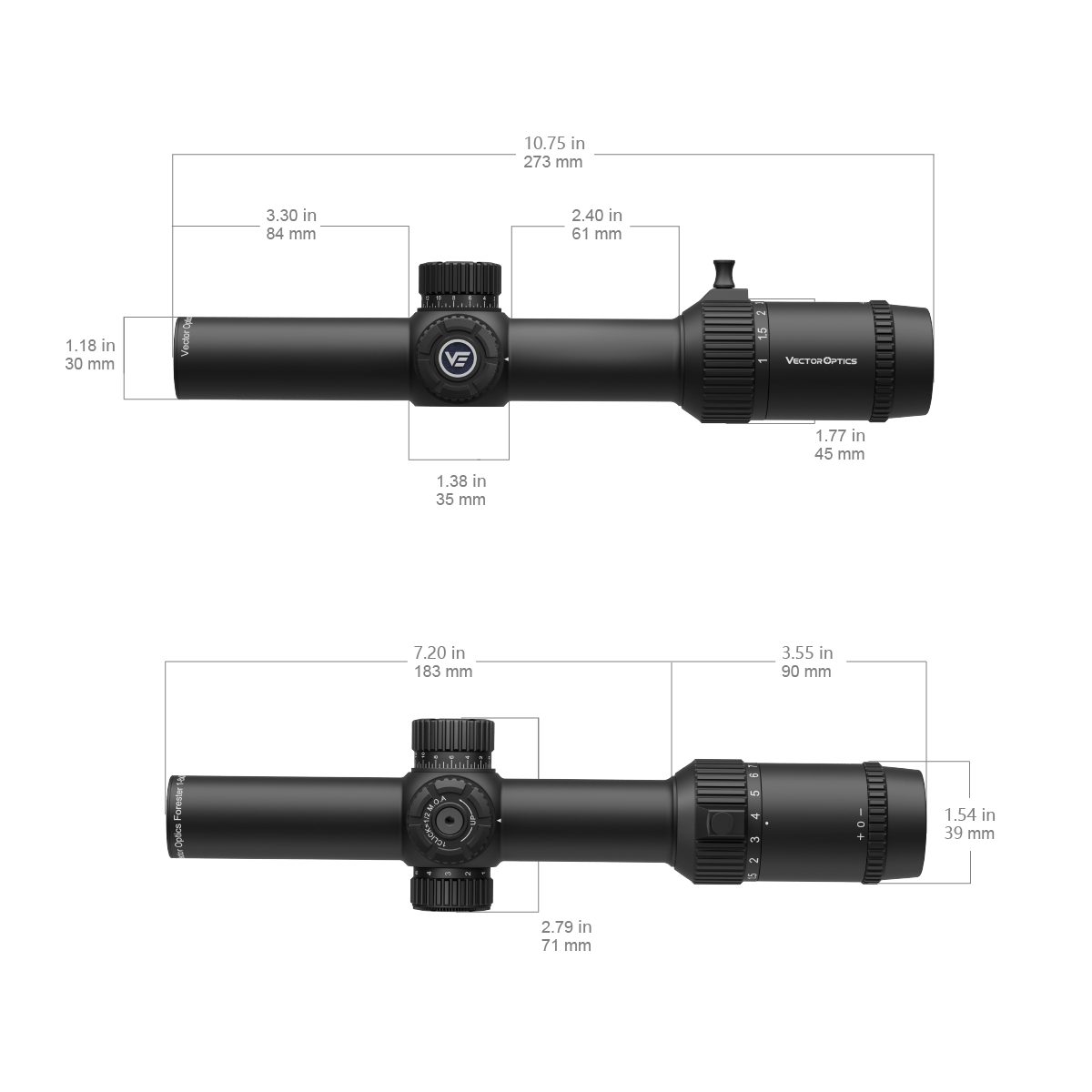 Vector Optics Forester 1-8x24 SFP luneta Vector Optics