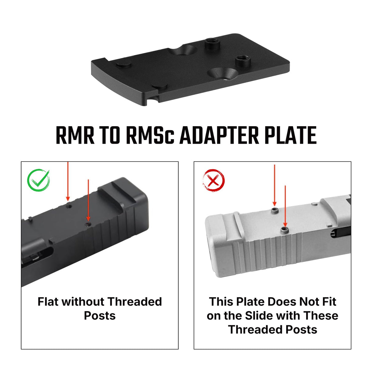 Adapter footprint | z Trijicon RMR na Shield RMSc & K-series footprint
