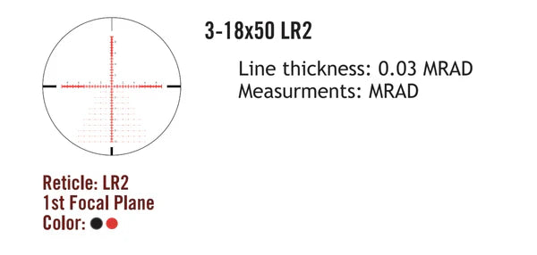 Sightmark Presidio 3-18x50 LR2 FFP luneta celownicza