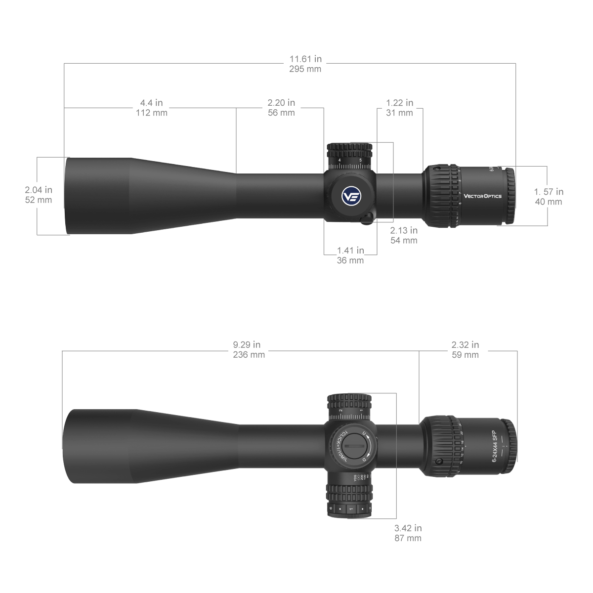 Vector Optics Veyron 6-24x44IR SFP kompaktowa luneta celownicza Vector Optics