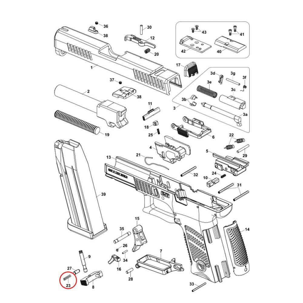 CZ P-10 sprężyna zatrzasku magazynka