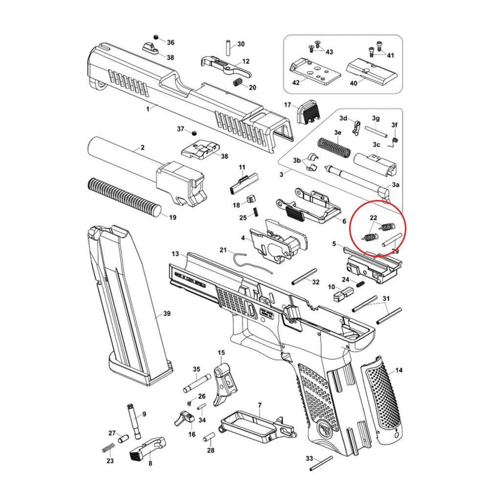 CZ P-10 sprężyna drążka spustu | 2 szt.