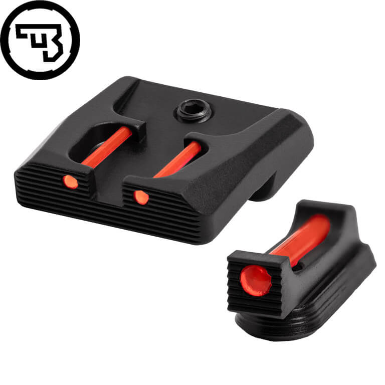 CZ P-07, CZ P-09 zestaw stałych przyrządów celowniczych z światłowodem | typ B