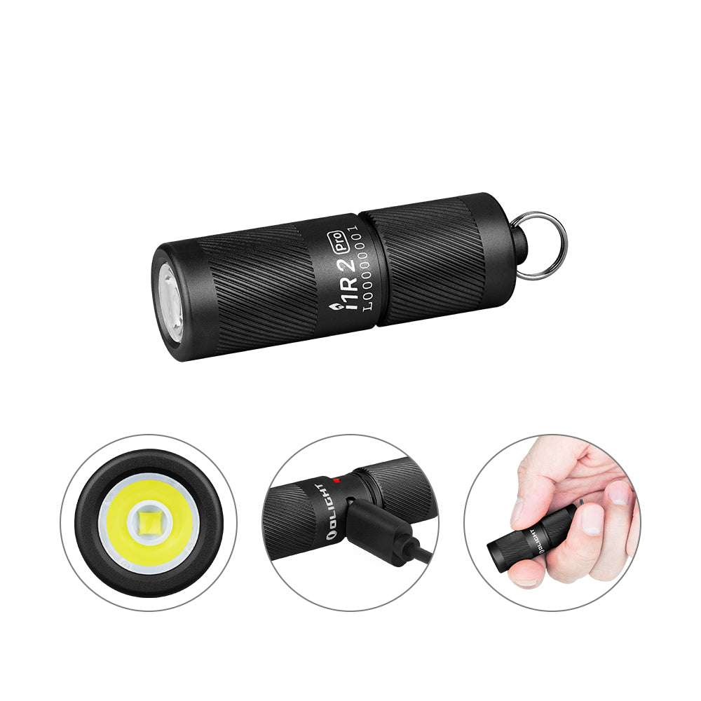 Olight i1R 2 Pro | ładowalna latarka do breloka | 180 lm - Czarny
