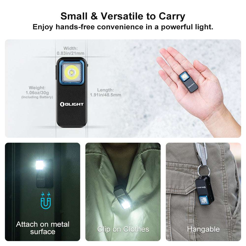 Olight Oclip | ładowalna latarka EDC z klipsem | 300 lm - Czarny