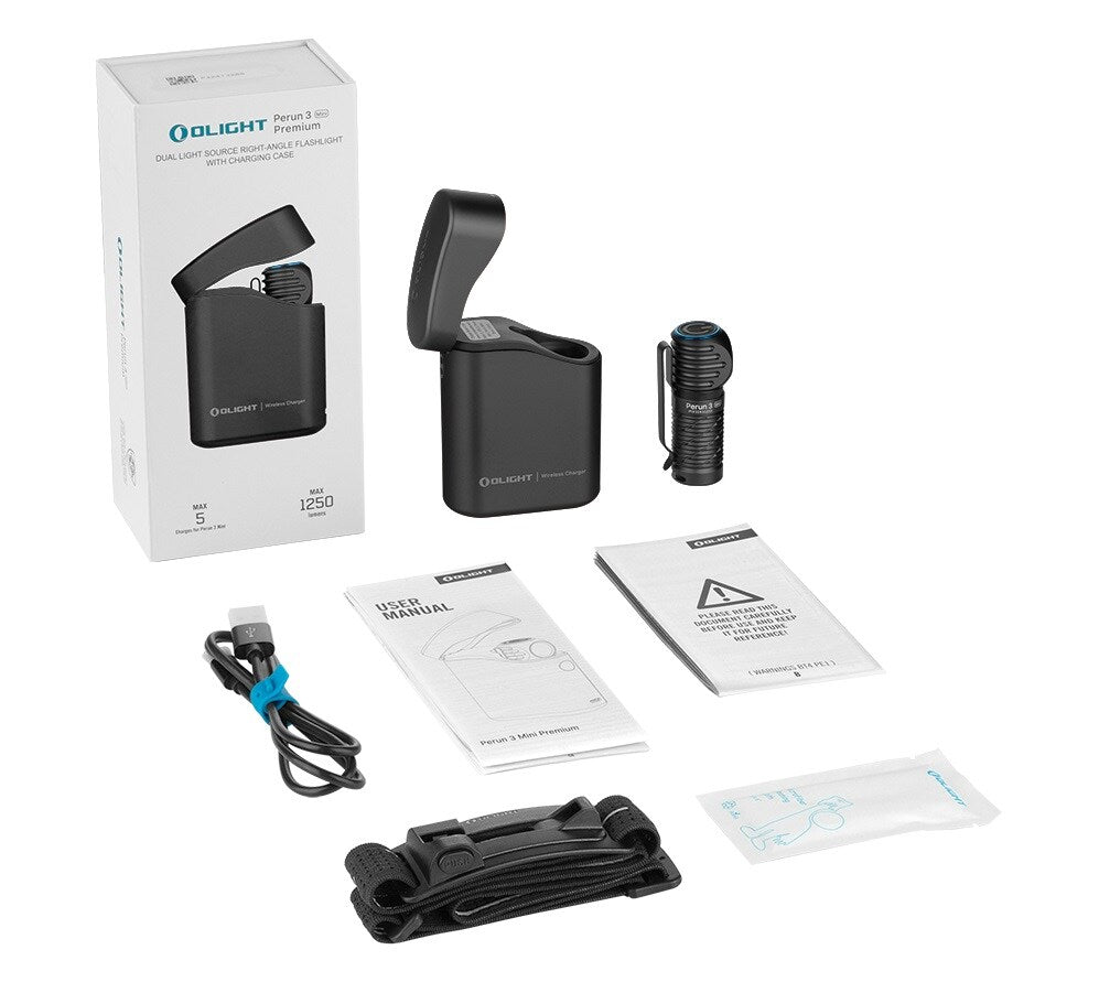 Olight Perun 3 Mini Premium | akumulatorowa latarka czołowa | 1.250 lm