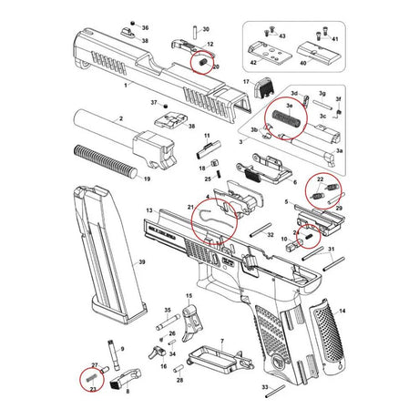 CZ P-10 zestaw sprężyn