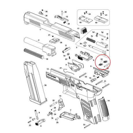 CZ P-10 sprężyna drążka spustu | 2 szt.