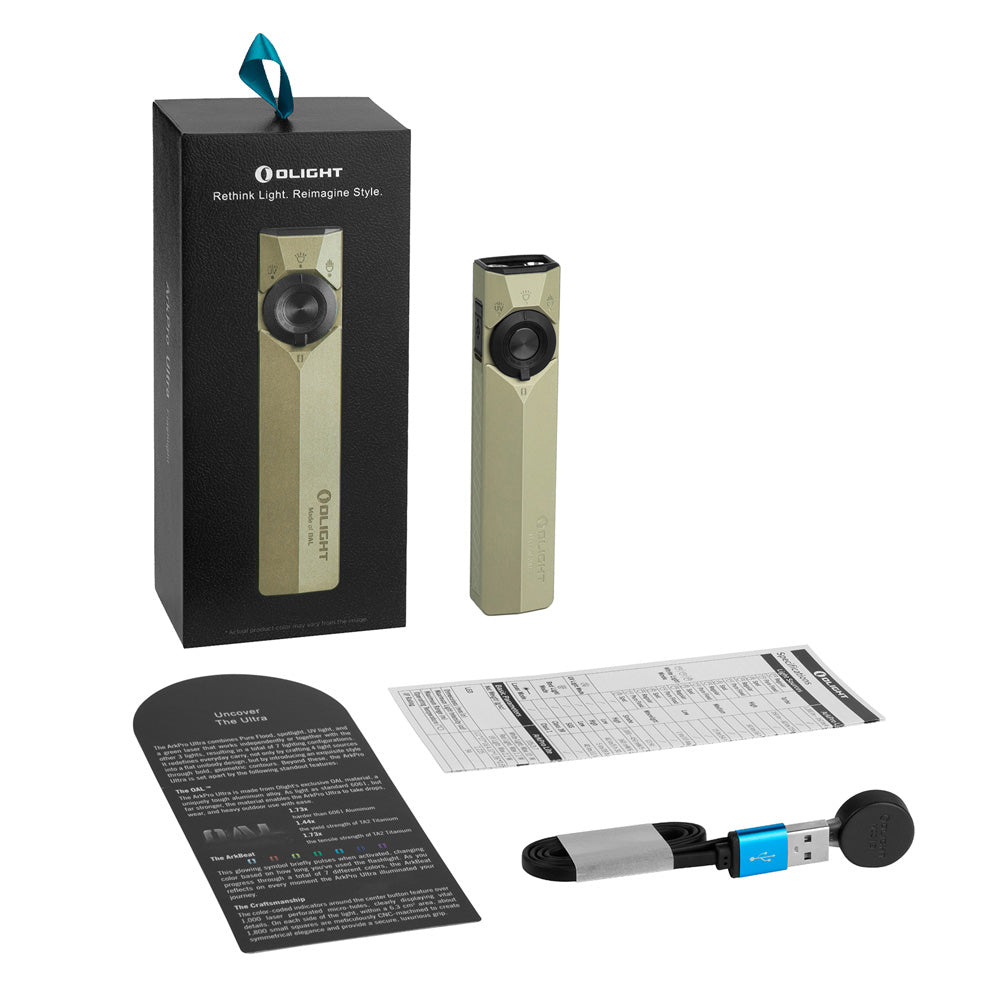 Olight ArkPro Ultra | płaska latarka EDC 4-w-1 | 1.700 lm - Olive Green