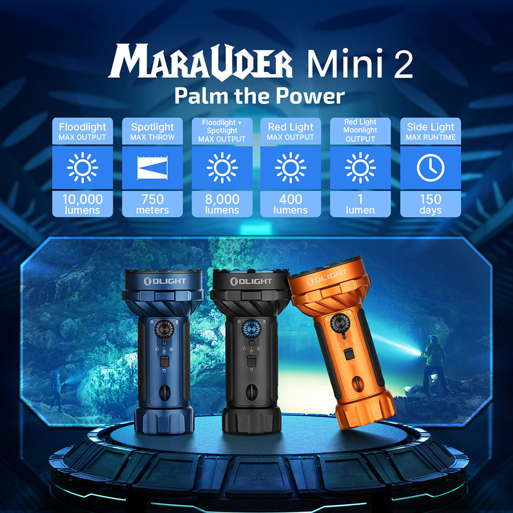 Olight Marauder 2 Mini | mocna latarka akumulatorowa | 10.000 lm