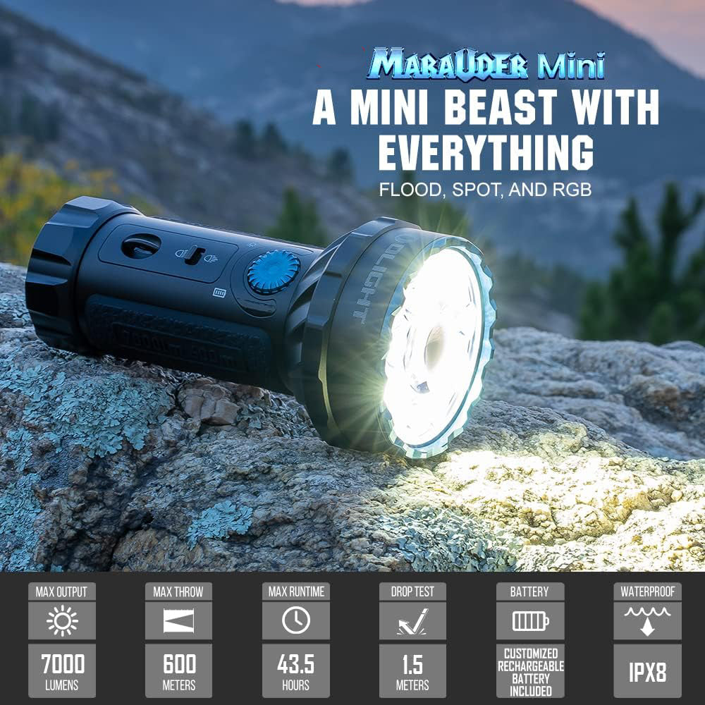 Olight Marauder Mini | wielokolorowa latarka akumulatorowa | 7.000 lm