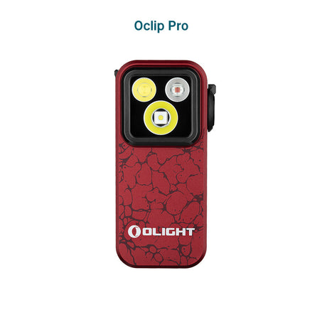 Olight Oclip Pro | wielofunkcyjna latarka z klipsem | 500 lm - Molten Lava