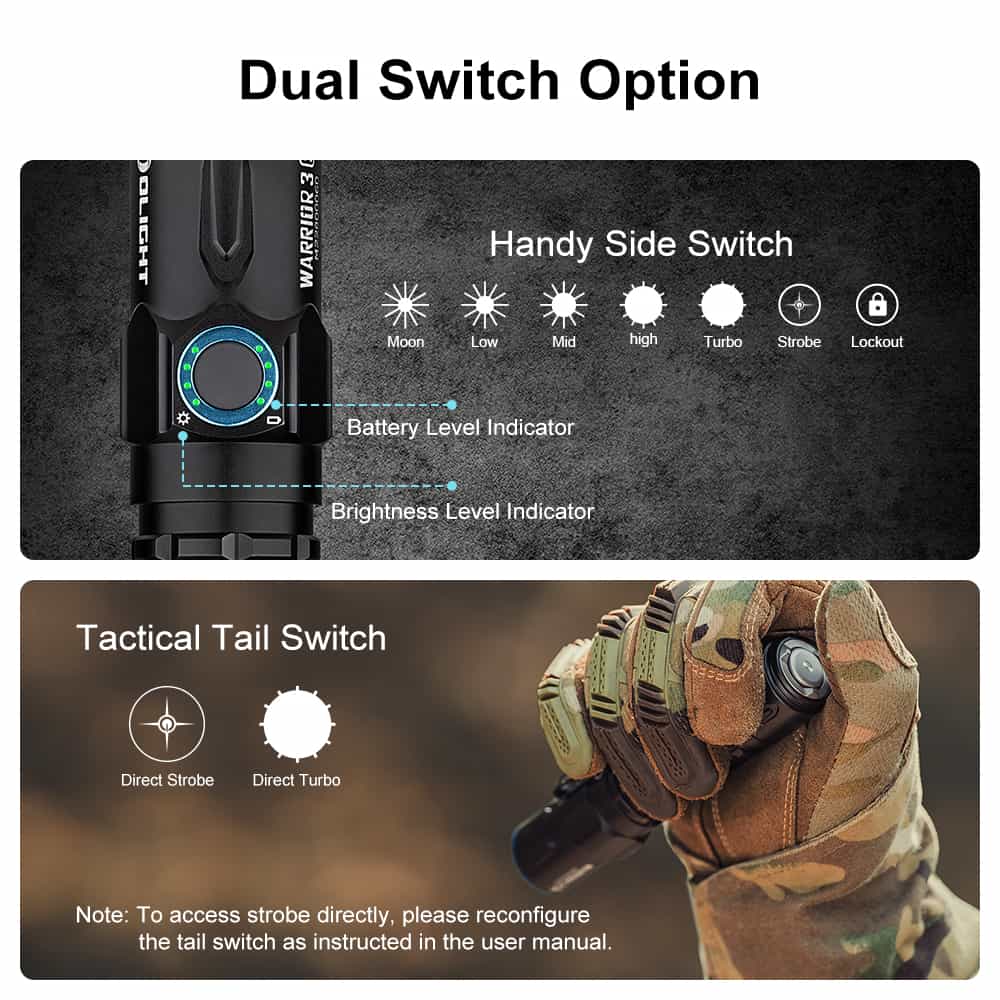 Olight Warrior 3S | latarka taktyczna | 2.300 lm