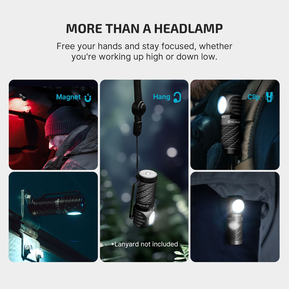 Olight Perun 3 Mini | ładowalna latarka czołowa | 1.250 lm