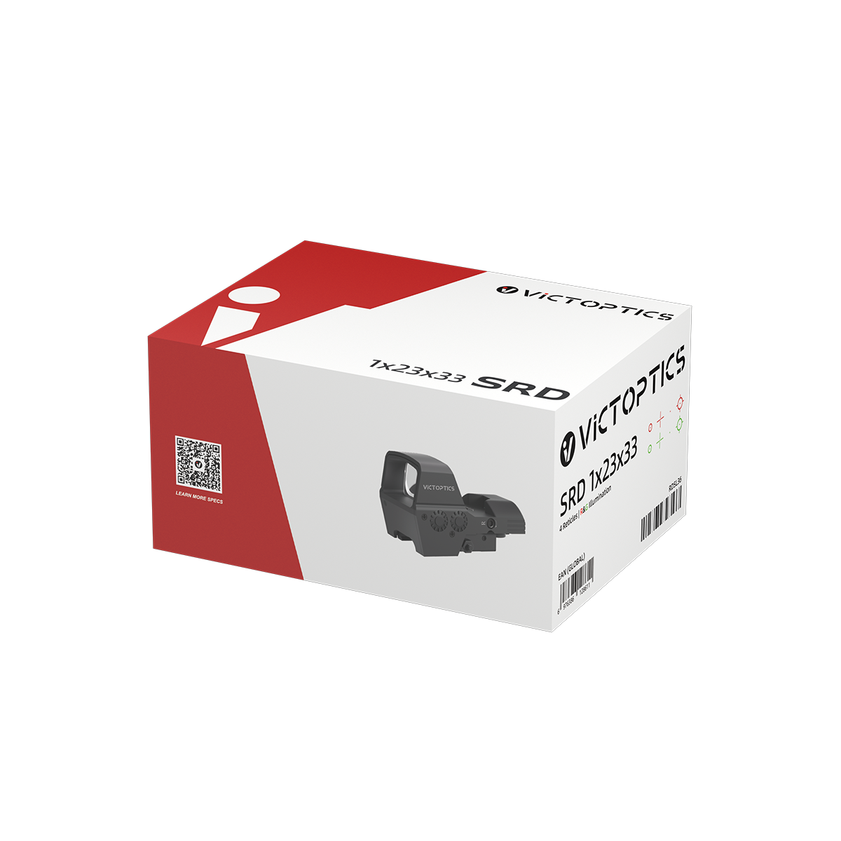 VictOptics SRD 1x23x33 kolimator z czterema siatkami celowniczymi